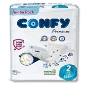 Confy Premium 2 Numara Bebek Bezi Mini 3 - 6 KG 264 Adet thumbnail 2