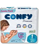 Confy Premium 1 Numara Bebek Bezi Yenidoğan 2 - 5 Kg 70 Adet - 1