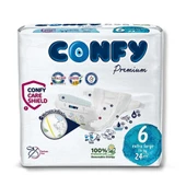 Confy Premium 6 Numara Bebek Bezi Extralarge +15 KG 24 Adet thumbnail 2