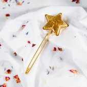 Yıldız Tasarımlı Gold Paslanmaz Çelik Çay Süzgeç - 2