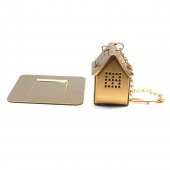 Ev Tasarımlı Gold Paslanmaz Çelik Çay Süzgeci - 4