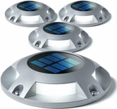 Home Zone Security Solar Güverte Işığı - Hava Koşullarına Dayanıklı - Gümüş - 1