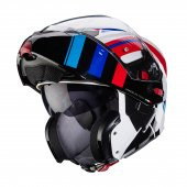 Caberg Horus X Çeneden Açılır Kask XS (ECE 22.06) (Beyaz-Kırmızı-Mavi) - 1