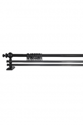 Siyah Çift Raylı Ahşap Rustik Perde Askısı - 125 CM - 3