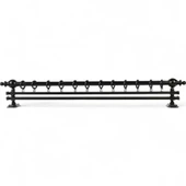 Siyah Çift Raylı Ahşap Rustik Perde Askısı - 200 CM thumbnail 2