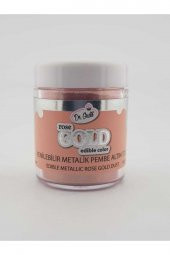 Dr Gusto Yenilebilir Metalik Toz Boya Rose Gold 10 gr - 1