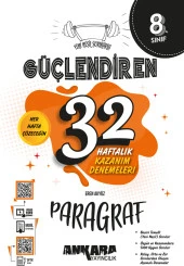 Ankara Yayıncılık  8.Sınıf Güçlendiren  32 Haftalık Paragraf Kazanım Denemeleri - 1