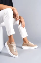 KB-005 Vizon Süet Bağcıklı  Günlük Erkek  Ayakkabı thumbnail 1