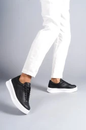 KB-005 Siyah Cilt Bağcıklı  Günlük Erkek  Ayakkabı thumbnail 2