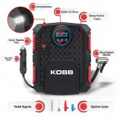 KOBB KB200 12Volt 150 PSI Ayarlanabilir Dijital Basınç Göstergeli Hava Lastik Şişirme Pompası - 2