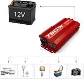 KOBB KBN750 12V/220V 750Watt Tam Sinüs Dönüştürücü İnvertör - 10