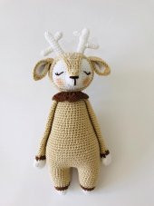 Yeni Doğan Uykucu Geyik Seti Amigurumi Organik Oyuncak - 2