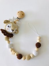 Yeni Doğan Uykucu Geyik Seti Amigurumi Organik Oyuncak - 4