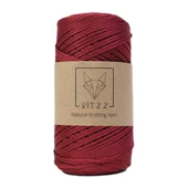 Floş Makrome İpi 2 MM Bordo - 1