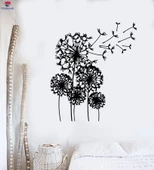 Oturma Odası, Yatak Odası Duvar Sticker Yatak Odası Dekor Karahindiba Çiçek Bahçe Çıkartmaları thumbnail 1