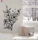 Oturma Odası, Yatak Odası Duvar Sticker Buket Çalı Çim Çiçekleri Çiçek Motifi Çıkartmaları - 1