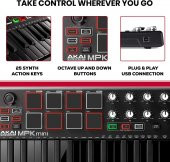 Akai Mpkmini 2 Müzik Prodüksiyonu Klavye Kontrol Cihazı Siyah - 5