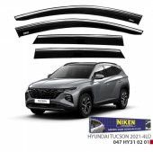 Niken Hyundai Tucson 2021+ Kromlu Cam Rüzgarlığı 4 Lü - 4