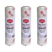 Roll-Up Tek Kullanımlık Kağıt Laminelli Masa Örtüsü - 100x150 Cm. - Çiçek Desenli -16 Yaprak 3 Rulo thumbnail 1