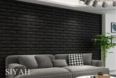 RENKLİ EVİM Renkli Evim Kendinden Yapışkanlı Duvar Paneli Siyah Tuğla 70x77cm - 1