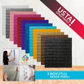RENKLİ EVİM Kendinden Yapışkanlı Koyu Gri  (Siyah) Esnek Duvar Paneli Silinebilir - 6