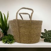 T. Concept Dekoratif Rattan Hasır Sepeti, Çok Amaçlı Düzenleme, Saklama, Sepeti 42 x 27 - 4