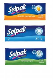 SELPAK MENDİL 3 'LÜ SET (LOSYON-KLASİK-MENTOL)10*3 (30 ADET 10'LU MENDİL) - 1