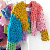 Dev Yün El Örgü İpi // HAKİ // 500G // D07 thumbnail 2