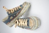İthal  Mavi Taşlı Model Converse Ayakkabı - 4