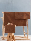 Cotton Box %100 Pamuk 3 Parça Wellness Havlu Seti -Terra Toprak - 1
