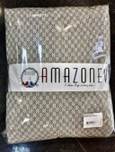 Amazon Ev Naturel Çift Kişilik Pike Takımı-Siyah Krem - 1