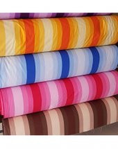 Mandaş Süngerli Salıncak Minder Seti (Duck Kumaş)-2 KİŞİLİK - Pembe-Beyaz - 1