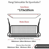 Mandaş Süngersiz Salıncak Minder Kılıfı Seti (Duck)-2 KİŞİLİK-Damask Siyah - 2