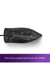 Philips Azur DST7511/80 7500 Serisi Siyah 3200 W Buharlı Ütü - 2