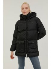 Kinetix W-Bella Coat 2pr Siyah Kadın Uzun Kaban - 1