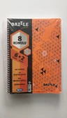 a4 boy 6+2 ayraçlı defter dersane defteri (6 kareli 2 çizgili )240 yaprak dazzle - 6