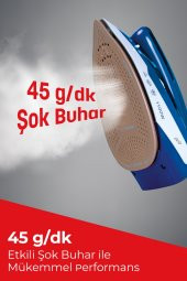 Evia Holiday EA-4603 Şok Buharlı Katlanabilir Dikey Ütüleme Özellikli Seyahat Ütüsü - 2