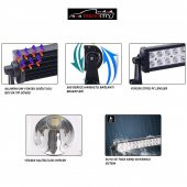 OFFROAD SİS LAMBASI 60LED 180W 80CM BÜYÜK TİP 6000K BEYAZ-LED - 2