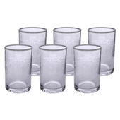Decorium Kahve Yanı Su Bardağı 6lı Tumbler Elit 02 Platin - 2