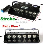 CAM İÇİ ÇAKAR LAMBA 6Lİ MAVİ KIRMIZI STROBE - 1