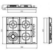 Silverline AS5640X01 60 CM Ankastre İnox Ocak - 2