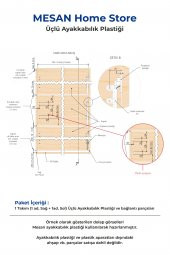 Mesan Ayakkabılık 3Lü Plastik Beyaz (Sağ-Sol) (0024) - 2
