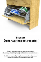 Mesan Ayakkabılık 3Lü Plastik Beyaz (Sağ-Sol) (0024) - 6