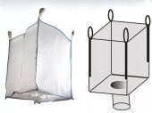5 Adet 90x90x120 CM Sanayi Tipi Big Bag Büyük Grit Çuval Alt Bacalı Tahliyeli - 1