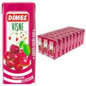 Dimes Meyve Nektarı Vişne 200 ml 27 Adet - 1