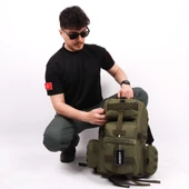 42 lt Haki Taktik Outdoor Sırt Çantası - 6