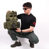 42 lt Haki Taktik Outdoor Sırt Çantası - 7