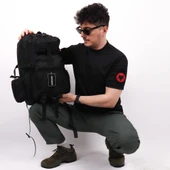 42 lt Siyah Taktik Outdoor Sırt Çantası - 7