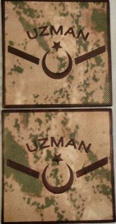 Uzman Onbaşı Rütbesi Kol Plastik 3D Jandarma Komando  Akıncı Askeri Malzeme - 1