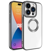 iPhone 15 Pro Kılıf Kamera Korumalı Logo Gösteren Omega Kapak - 3